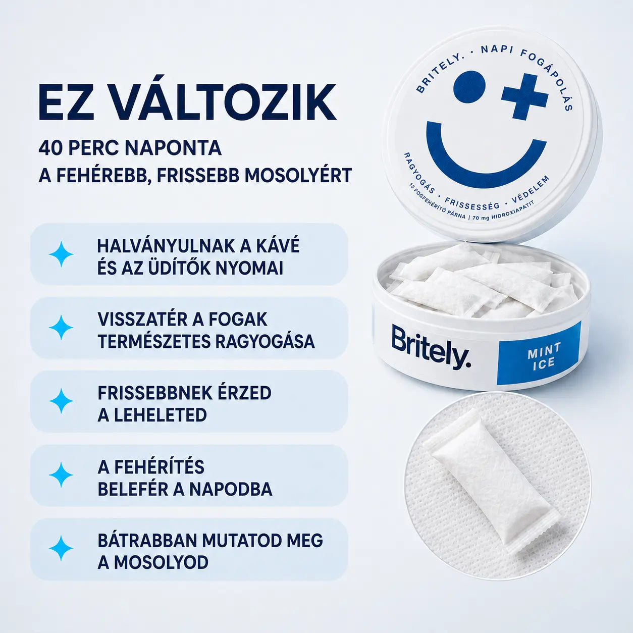 Britely - Fogfehérítő Párna